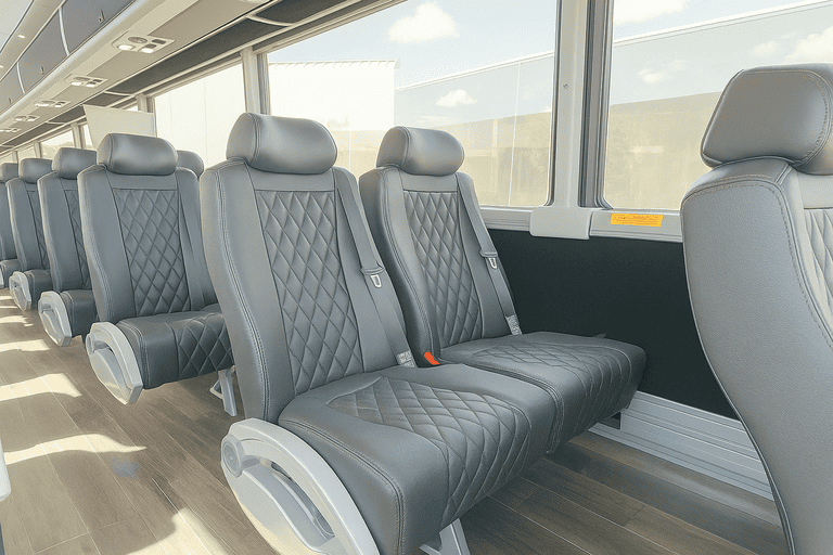 interior of Parker Charter Bus charter bus