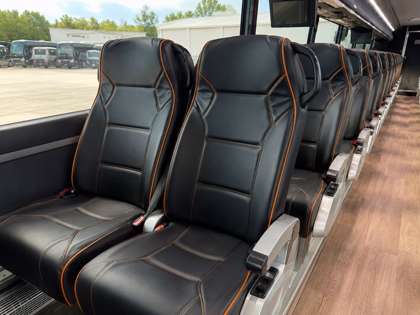 56 passenger charter bus interior